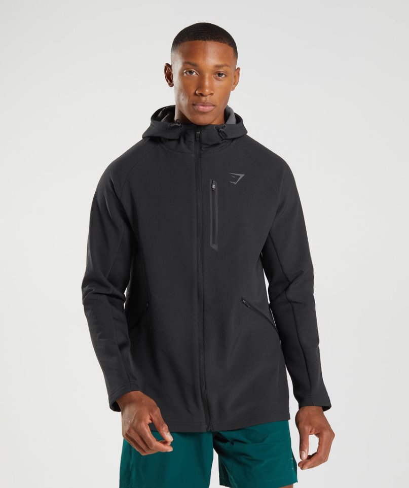 Men\'s Gymshark Apex Jackets Black | NZ 3NTLBG